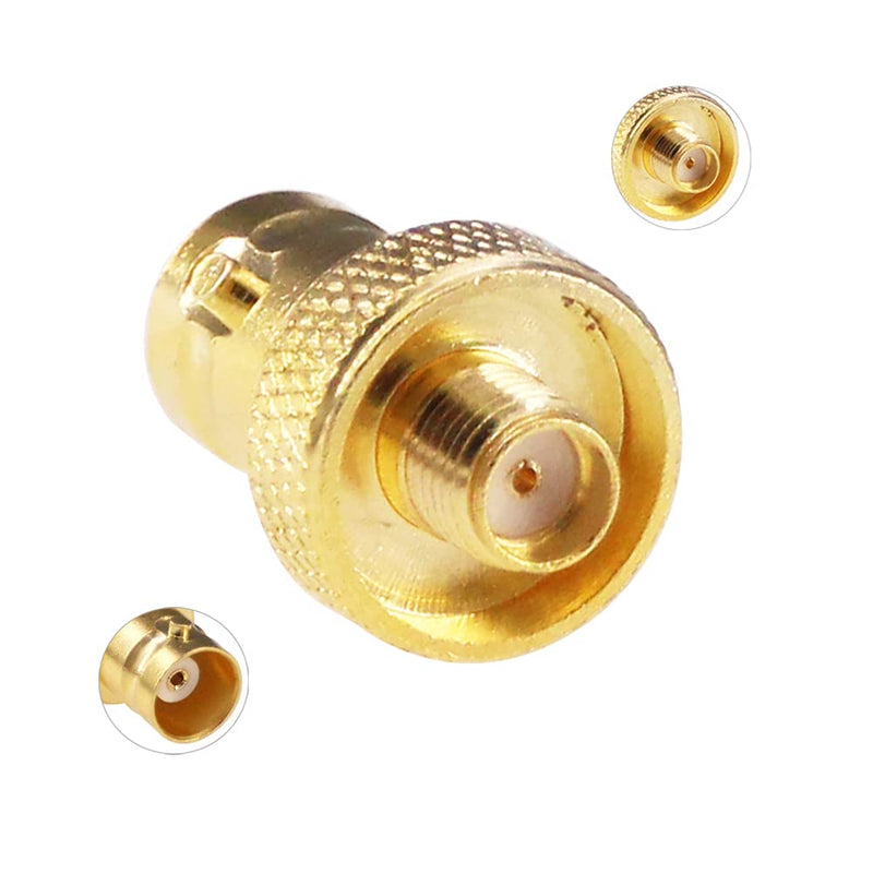  [AUSTRALIA] - RFaha 5pcs SMA Female to SMA Female RF Coax Adapter SMA to BNC Gold Plated Coaxial Connector(F43-5)