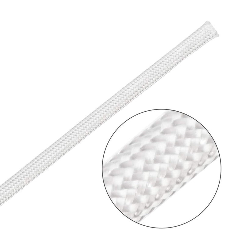  [AUSTRALIA] - uxcell Insulation Braid Sleeving, 16.4Ft-3mm High TEMP Fiberglass Sleeve White