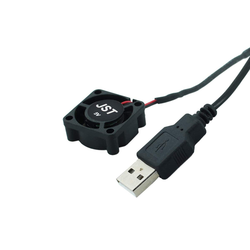  [AUSTRALIA] - DEVMO 2pcs USB 5V DC Fan 2510 Small 2 pin Cooling Cooler Computer 25mm X 10mm (25x25x10)