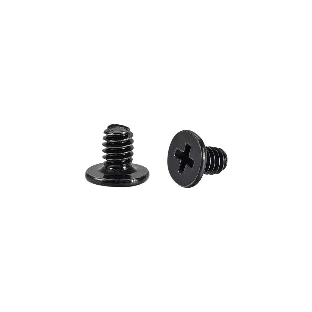  [AUSTRALIA] - uxcell M2x4mm Phillips Screw Fastener Black 3.8mm Dia Screw Head for Laptop PC TV Fan Switch 200pcs