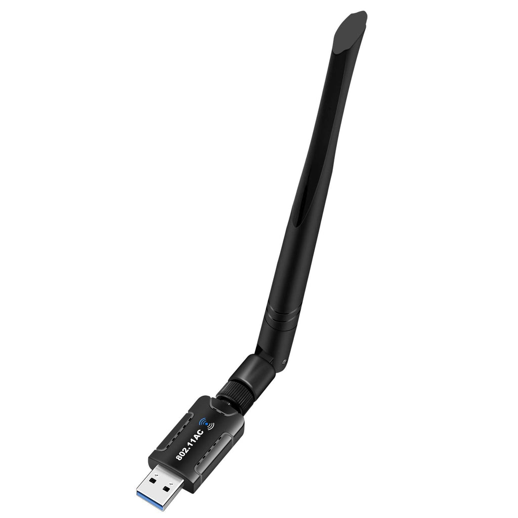  [AUSTRALIA] - WiFi Adapter for PC, QGOO 1200Mbps USB 3.0 Wireless Network WiFi Dongle with 5dBi Antenna for Desktop/Laptop, Dual Band 2.4G/5G 802.11ac, Support Windows 11/10/8/8.1/7/Vista/XP