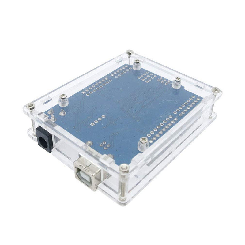  [AUSTRALIA] - HiLetgo 5pcs UNO R3 ATmega328P ATMEGA16U2 Enclosure Case Kits Transparent Acrylic Enclosure Case UNO Case Enclosure Box for Arduino UNO R3 with Screws and Install Instructions Pack of 5