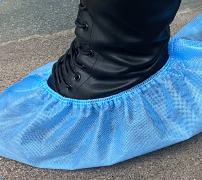  [AUSTRALIA] - Othmro 3Pairs Anti-static Shoe Covers Polyester Conductive Fiber Dust Proof Shoe Covers Non Slip Boot and Shoe Covers Protective Safety Shoe Cover for Indoor Protect Home Floor Blue