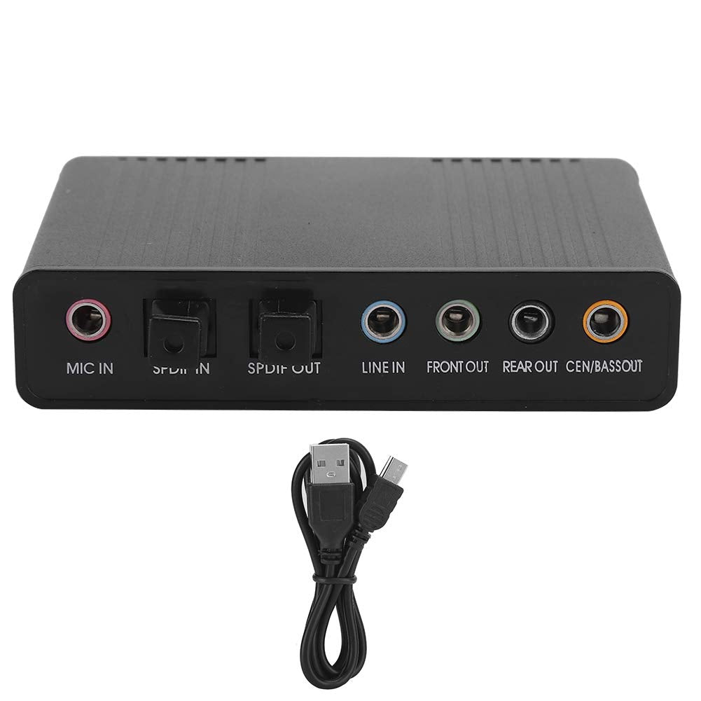  [AUSTRALIA] - External Sound Card,Digital PlaybackDigital Recording Mode,Stable Performance,DM-HD10 USB 5.1 Computer External Sound Card Audio Adapter for Karaoke Recording