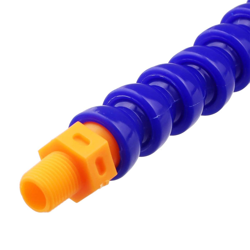 TOPPROS Pack of 10 Round Nozzle 1/8 BSPT Plastic Flexible Oil Coolant Pipe Hose Blue Orange - LeoForward Australia