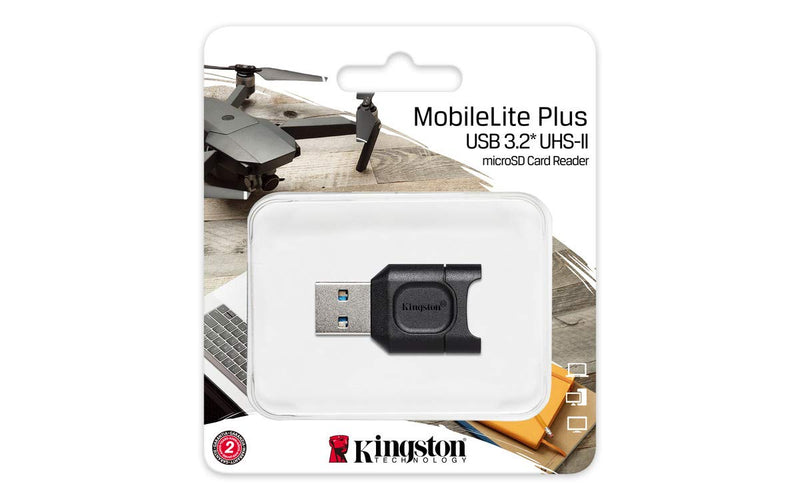 Kingston MobileLite Plus USB 3.2 microSDHC/SDXC UHS-II Card Reader (MLPM) - LeoForward Australia