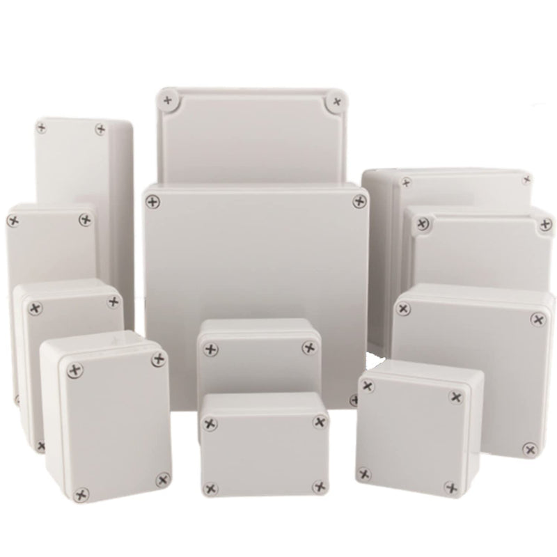  [AUSTRALIA] - Junction box, 15 size selection, junction box, waterproof IP65 junction box, surface-mounted junction box, ABS electrical junction boxes, DIY plastic case, distribution box (11.5 x 9 x 5.5 cm), 115 x 90 x 55 mm