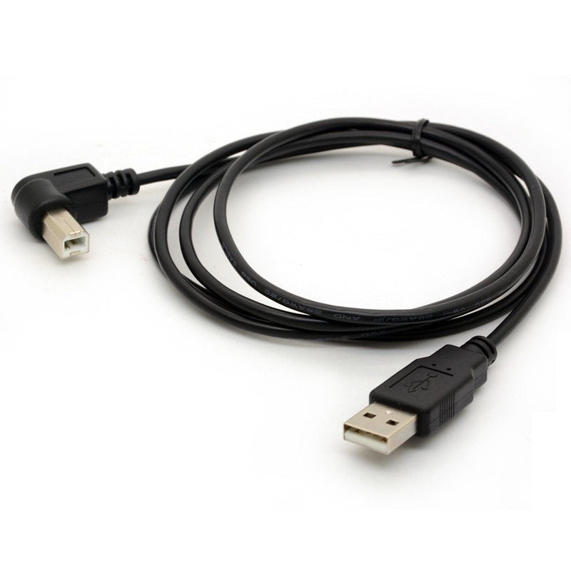  [AUSTRALIA] - 1.5M USB to Printer Adapter Cables 90 Degree USB 2.0 A Male to B Right Angle Plug Converter Lead 480Mbps High Speed Adaptor Scanner Extension Cord (Right)