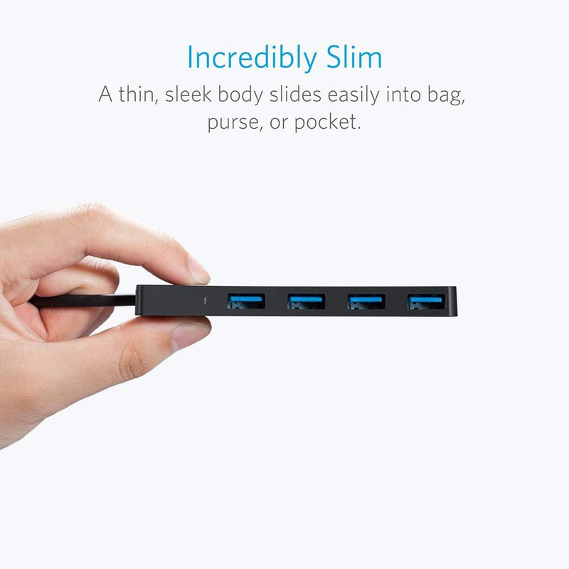  [AUSTRALIA] - Anker 4-Port USB 3.0 Ultra Slim Data Hub for Macbook, Mac Pro/mini, iMac, Surface Pro, XPS, Notebook PC, USB Flash Drives, Mobile HDD, and More