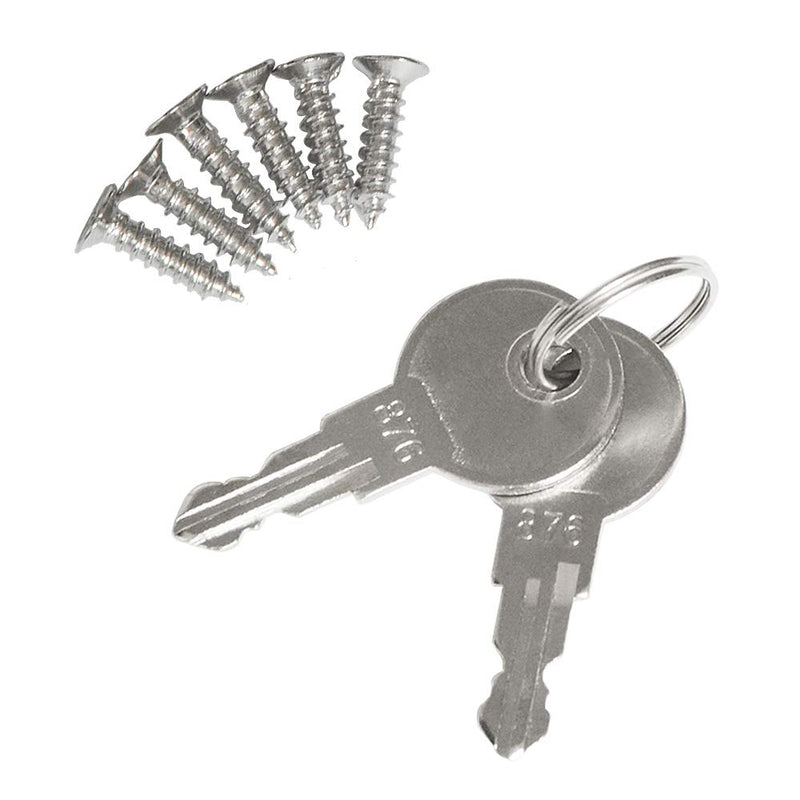  [AUSTRALIA] - TOVOT 4 Pack Keyed Hasp Locks -Twist Knob Keyed Locking Hasp (2.5" x 1-1/4"),Safety Locking Hasp w/Screws for Door Cabinet,Keyed Alike (Chrome)