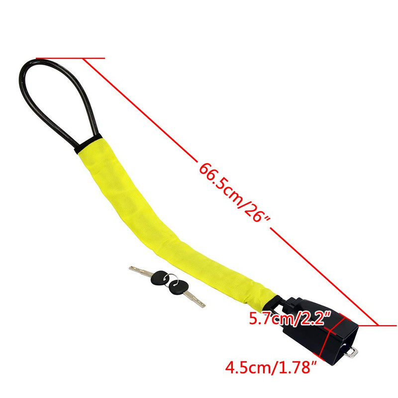 Steering Wheel Lock Seat Belt Lock Security Vehicle Seatbelt Lock Anti-Theft Handbag Lock Fit Most Cars SUV Yellow 2 Keys - LeoForward Australia