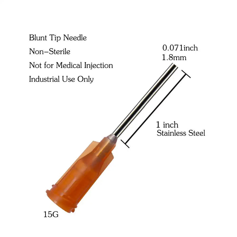  [AUSTRALIA] - Shintop 100ml Syringe with 15G 1 Inch Blunt Tip Needles and Long Plastic Tubing for Glue Applicator, Experiments and Industrial Use (Pack of 3)