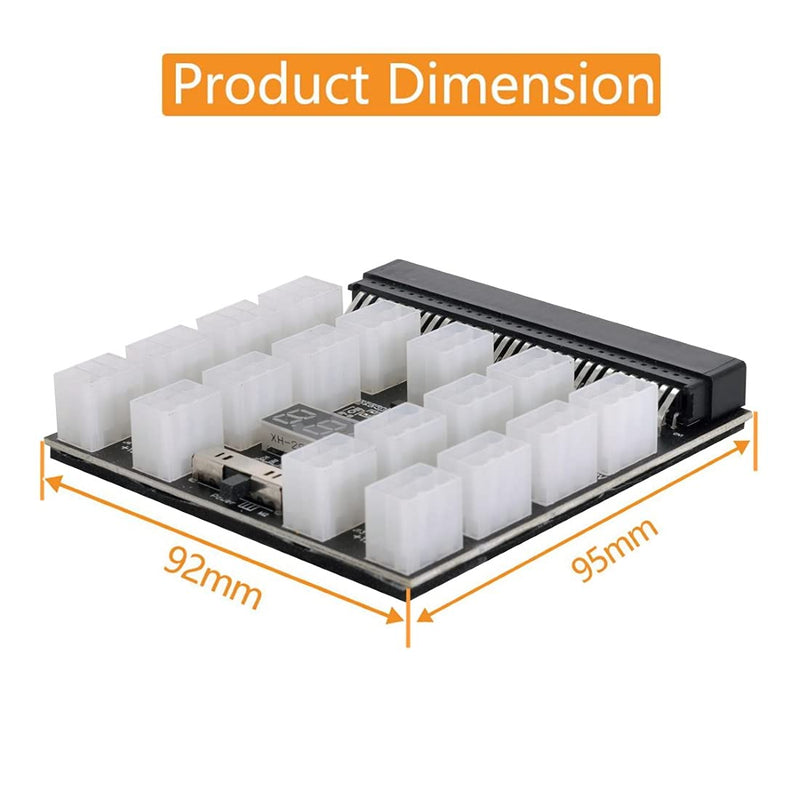  [AUSTRALIA] - Chenyang CY Server PSU Power Supply Breakout Board Adapter 1200W with 17 Ports ATX 6 Pin for DPS-800GB 1200FB 1200QB PSU Power to 17x6Pin