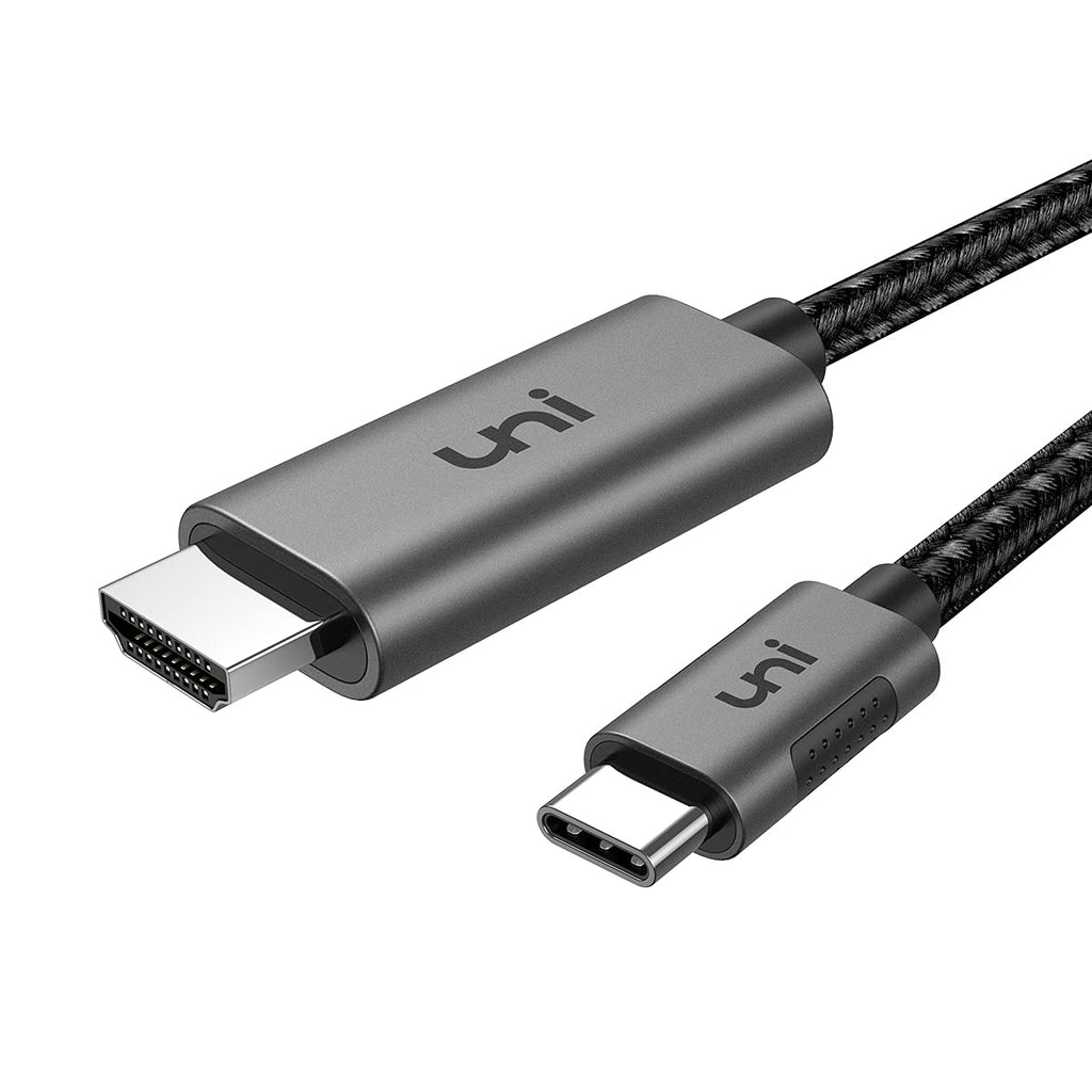  [AUSTRALIA] - uni USB C to HDMI Cable for Home Office 6ft (4K@60Hz), USB Type C to HDMI Cable, Thunderbolt 4/3 Compatible with MacBook Pro 2021/2020, MacBook Air,iPad Pro 2021, Surface Book 2, Galaxy S22 and More 6 Feet 1 Pack