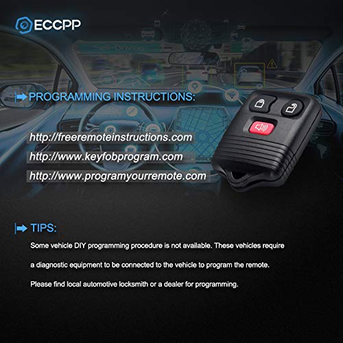  [AUSTRALIA] - ECCPP Replacement fit for 2X 3 Button Keyless Entry Remote Transmitter Control Key Fob Clicker Ford Mazda Lincoln Mercury Series CWTWB1U212 CWTWB1U331 CWTWB1U345 GQ43VT11T