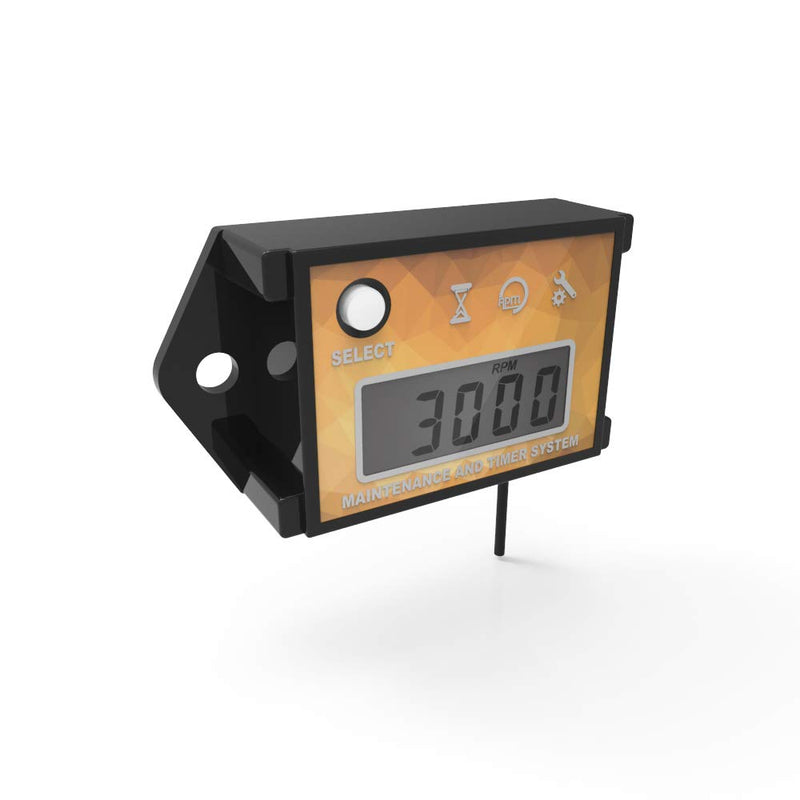  [AUSTRALIA] - Runleader Digital Hour Meter Tachometer, Maintenance Reminder, Max RPM Recall, User Shutdown, Use for ZTR Lawn Mower Tractor Generator Marine Outboard ATV Jetski Motor and Gas Powered Equi(Yellow)