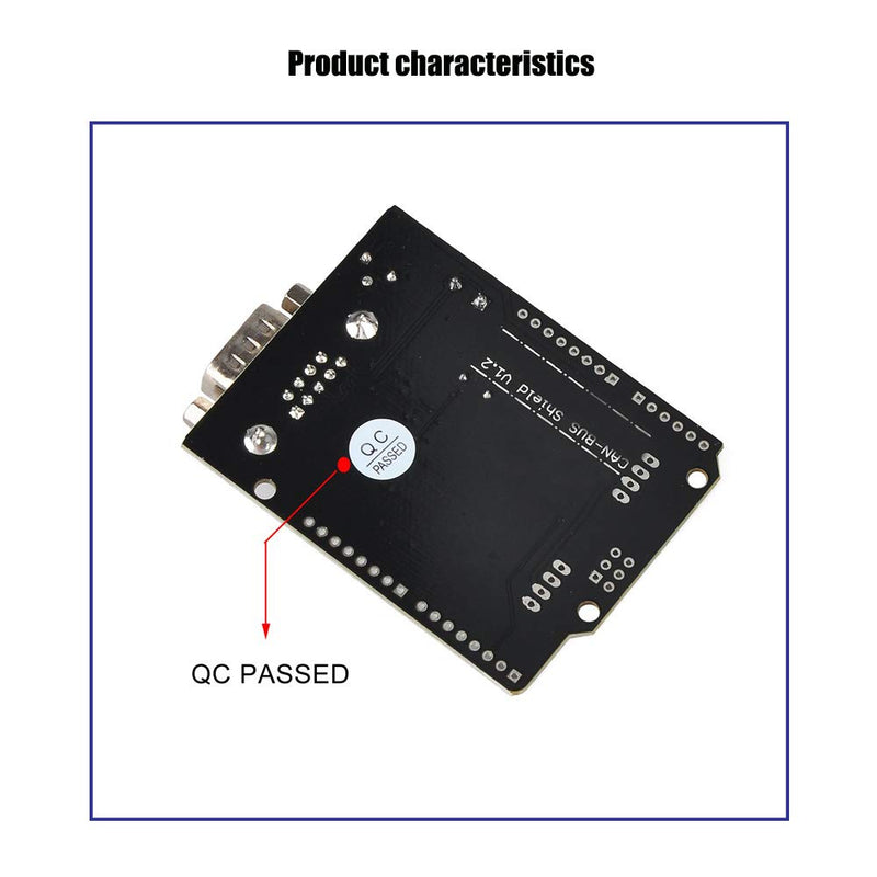  [AUSTRALIA] - KOOBOOK 1Pcs MCP2515 CAN Bus Shield Controller Expansion Board Development Board SPI Interface Communication Speed High for Arduino