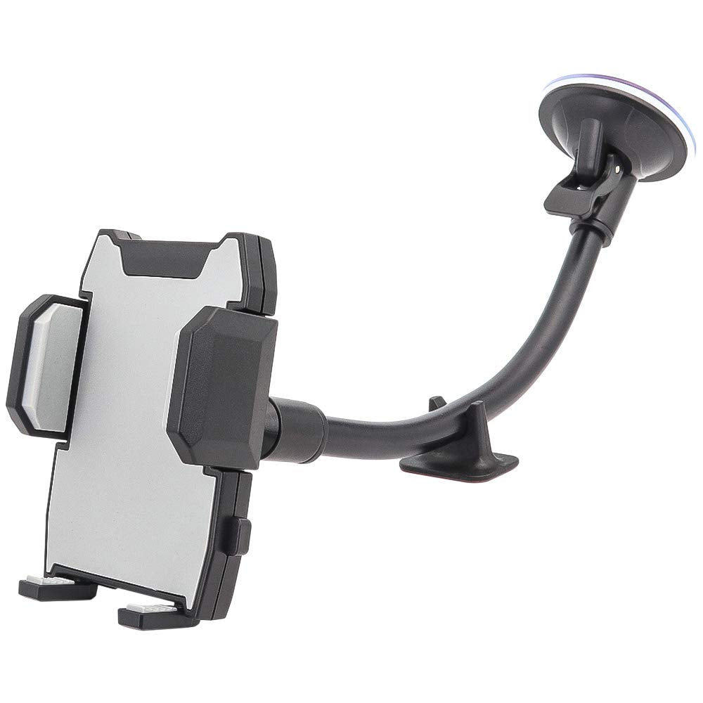  [AUSTRALIA] - Kolasels Long Arm Cell Phone Holder for Car, Windshield Phone Holder with Shock Absorption Design for iPhone 11/Xs/Xr/X/8 Plus/8/7/6, Samsung Note 10+/10/9/8/7, HTC, LG and More Cell Phones