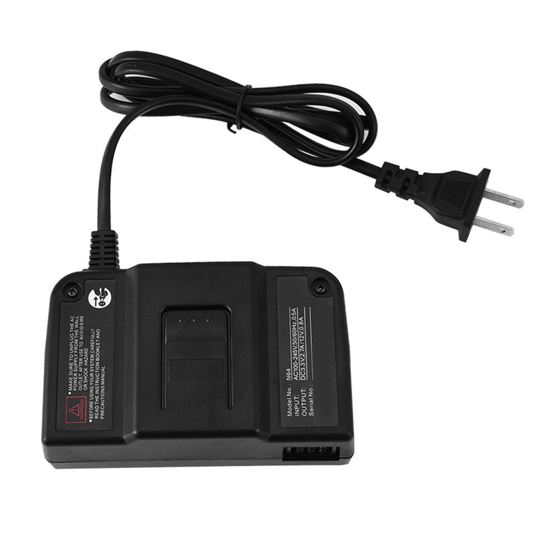  [AUSTRALIA] - ASHATA Replacement Power Suppply AC Adapter wear Resistant and Anti Corrosion High Efficiency Safety Protection for Nintendo 64 N64 (Black) Black