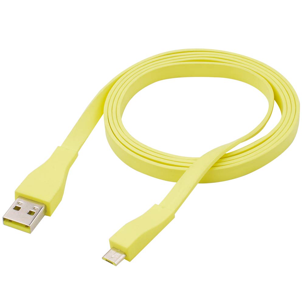  [AUSTRALIA] - Sqrmekoko Tour Flat Charging Power Supply Cable Cord Line for JBL Wireless Speaker (Yellow) Yellow