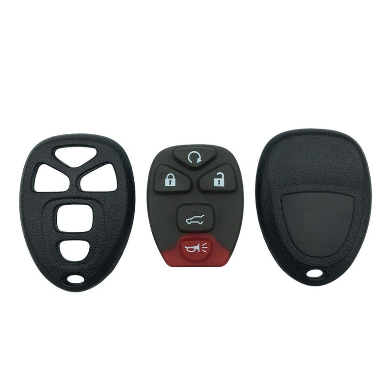  [AUSTRALIA] - Replacement Keyless Entry Remote Key Fob Shell Case with 5 Button Fit for Chevy Suburban Tahoe Traverse/GMC Acadia Yukon/Cadillac Escalade SRX/Buick Enclave/Saturn Outlook 2007 2008 2009 2010