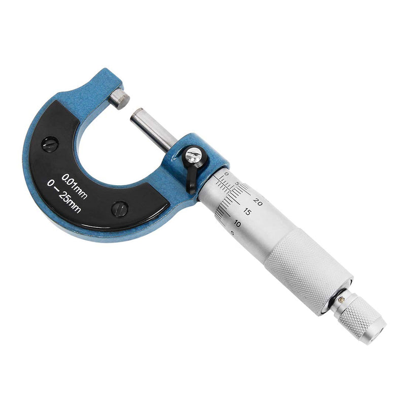  [AUSTRALIA] - Wisamic outside micrometer screw micrometer measuring screw tool: 0-25 mm resolution 0.01 mm metric external brake caliper