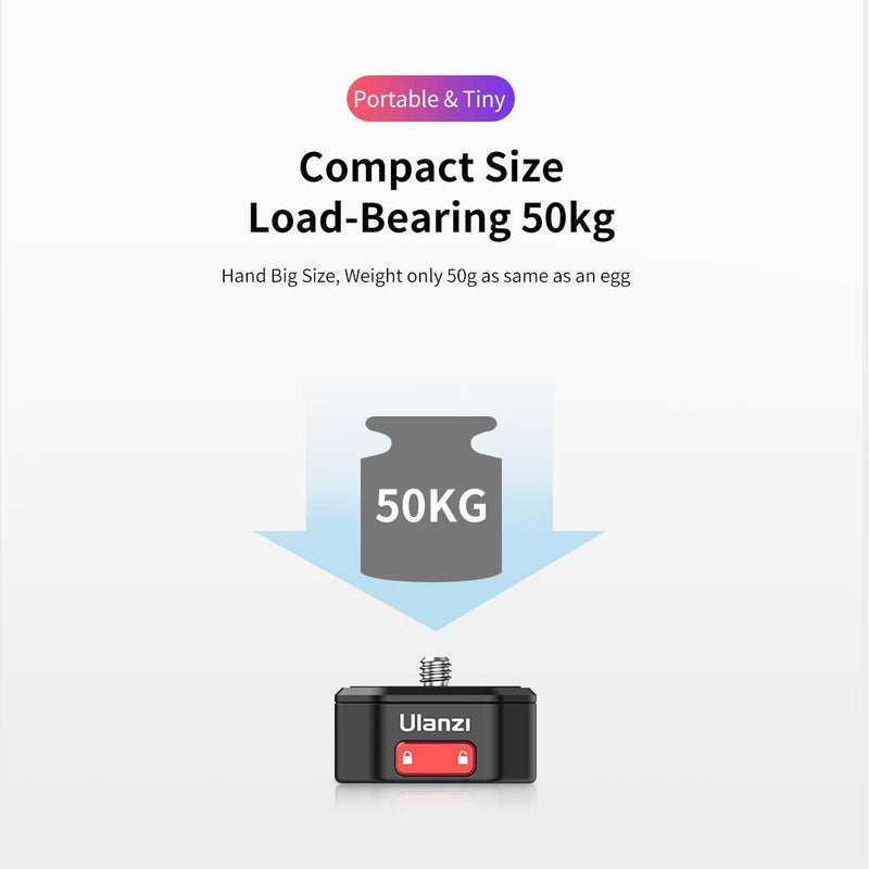  [AUSTRALIA] - Ulanzi Claw Quick Release Plate Tripod QR Camera Mount Adapter, Quick Setup Kit with 1/4'' Screw for Canon/Sony/Nikon Cameras/Zhiyun/Feiyu/DJI/Moza Stablizers Switch Between Tripod/Monopod/Slider