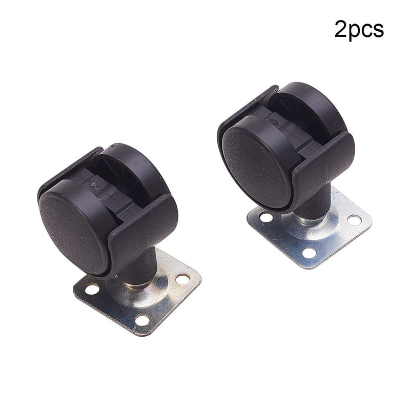 MroMax 1 Inch Swivel Casters Twin Wheel,Top Plate Mount Swivel Caster for Office Chair Furniture Industrial Equipments Machines Black 2Pcs 1-inch - LeoForward Australia