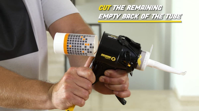  [AUSTRALIA] - SILIGUN Compact Caulk Gun with Caulking Tools – 10 Oz Caulk Gun with No Rod – 12:1 Push Ratio Caulking Gun for Silicone, Latex, Sealant – Hand Caulking Guns for DIY Use
