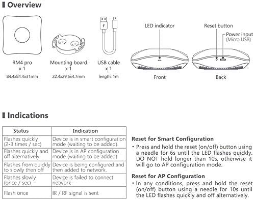  [AUSTRALIA] - BroadLink RM4 pro IR and RF Universal Remote, All in One Hub Code Learning Wi-Fi Remote Control for TV Air Conditioner STB Audio, Curtain Motor, Works with Alexa, Google Home, IFTTT