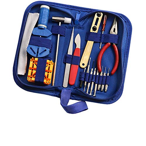  [AUSTRALIA] - Watch Repair Kit Professional Watch Battery Replacement Tool Watch Case Opener Knife for Watchmaker's and Jewelers Complete Tool Set (16 pieces)