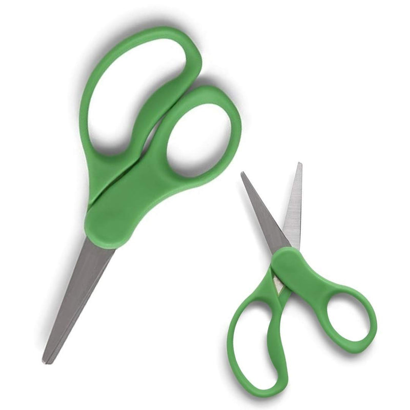  [AUSTRALIA] - 1InTheOffice Kids Scissors Blunt Tip , Safety Scissors for Kids, Kid Scissors, Child Size Scissors, Kids Safety Scissors 2 Pack
