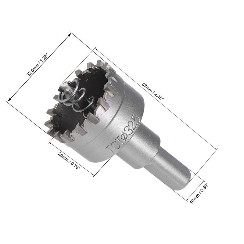 uxcell 32.5mm Carbide Hole Cutter, TCT Hole Saws for Stainless Steel Sheet Metal, High Density Carbide Tooth - LeoForward Australia