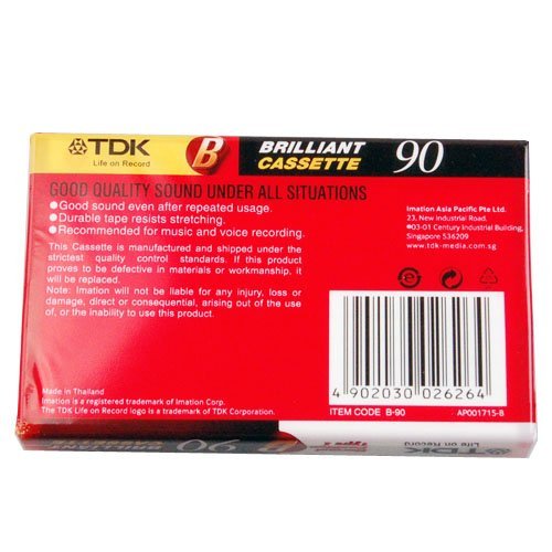  [AUSTRALIA] - TDK B-90 Brilliant cassette Normal Position Type I 90 min 1 pack