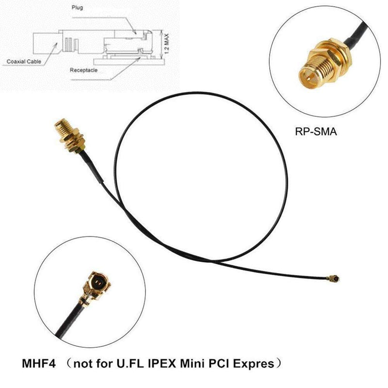 8dBi 2.4GHz 5GHz 5.8G Dual Band WiFi RP-SMA Male High Gain Antenna & MHF4 IPEX 4 to RP SMA Female Cable Antenna for NGFF M.2 AX200 9260 WiFi Card Wireless Routers PC Repeater Desktop PC FPV UAV Drone - LeoForward Australia