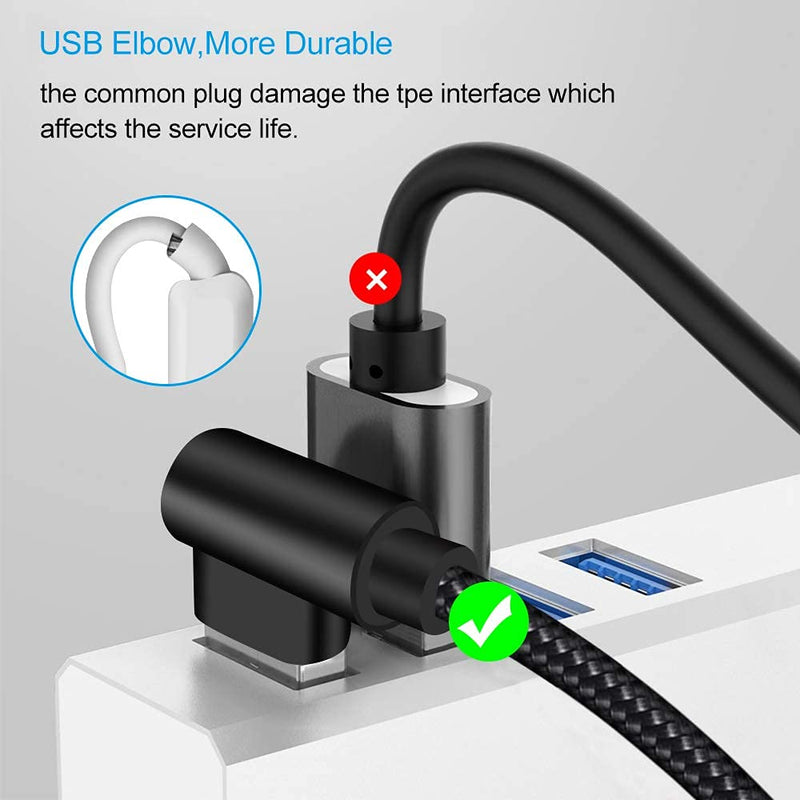  [AUSTRALIA] - Osecet iPhone Charger 3ft MFi Certified 3 Pack 90 Degree Nylon Braided Lightning Cable Right Angle iPhone Charging Cord for iPhone 13 12 11 Pro X XS XR 8 Plus 7 6 5 and More (Black, 3 FT) Black