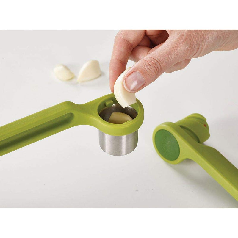  [AUSTRALIA] - Joseph Joseph Helix Garlic Press Mincer Ergonomic Twist-Action Hand Juicer Stainless Steel, Green, One-Size