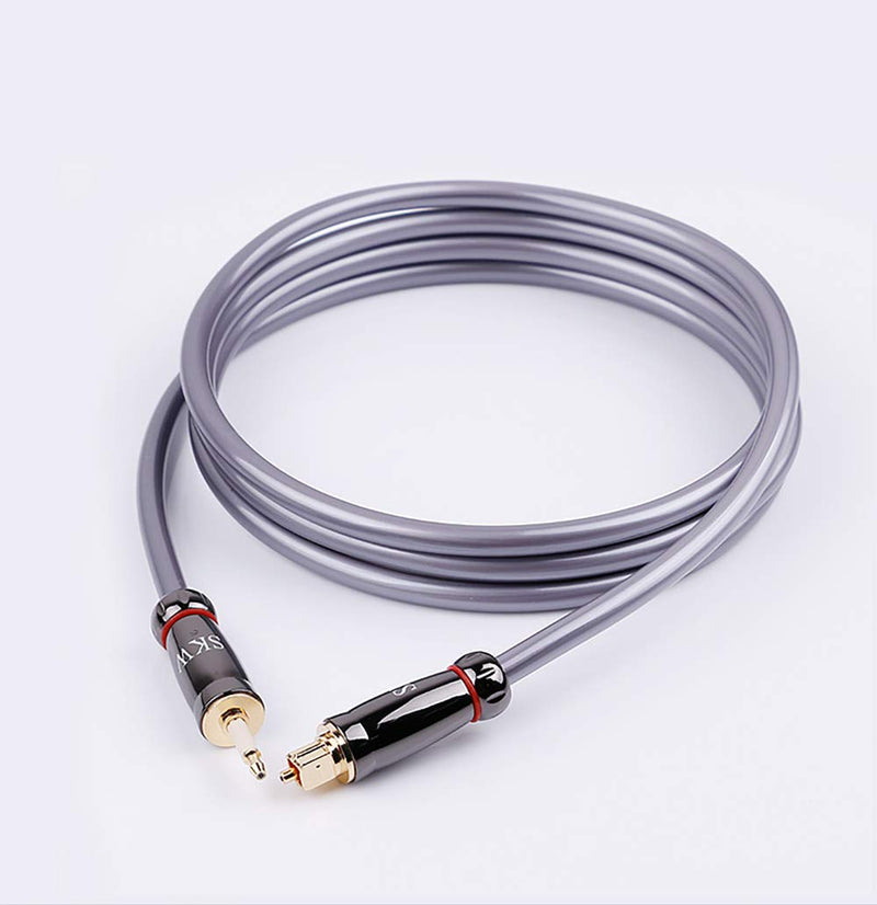  [AUSTRALIA] - SKW Mini Toslink to Toslink Optical Digital Audio Cable PVC 9.8ft/3M 3 Meter Grey