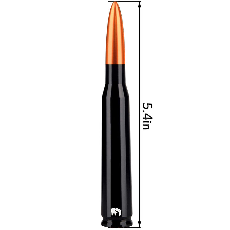  [AUSTRALIA] - 50 Cal Caliber Bullet Style Antenna, Compatible with GMC Sierra (2000-2023), GMC Canyon (2015-2023), GMC Acadia (2007-2019), GMC Terrain (2010-2017) - Designed for Optimized FM/AM Reception (Orange) Orange
