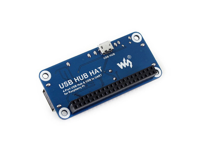  [AUSTRALIA] - Raspberry pi 4 Port USB HUB HAT Compatible with USB2.0 1.1 for Various Version of Raspberry Pi Perfectly Fit Zero/Zero W/Zero WH Serial Debugging Onboard USB to UART