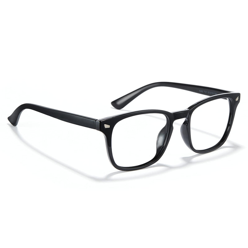 Cyxus Women Men Eyeglasses Frame Clear Lens Glasses Non-Prescription 22 - Black - LeoForward Australia