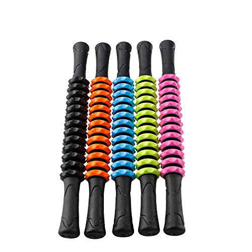  [AUSTRALIA] - Professional Muscle Roller Stick For Release Sore Muscle, 2019 New Style Leg Gym Hand Muscle Rollers(Black) Black