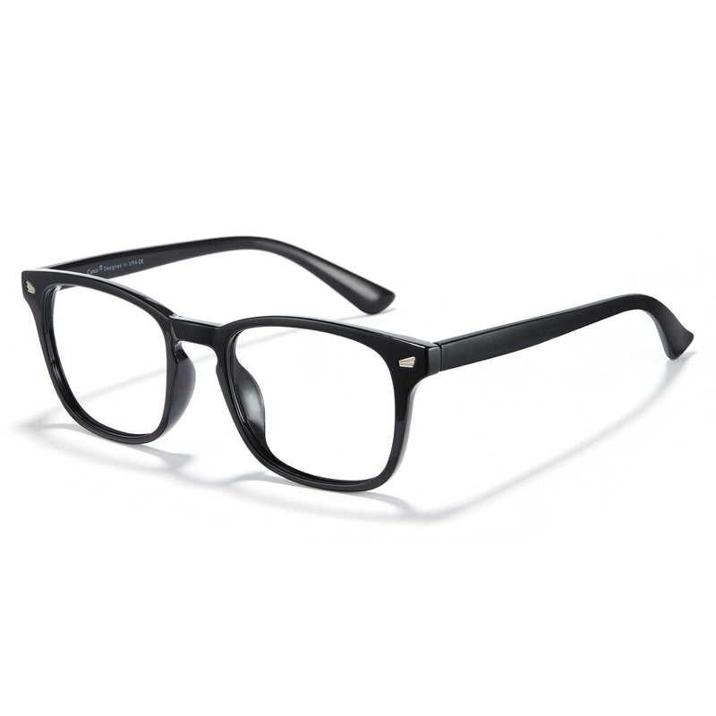 Cyxus Women Men Eyeglasses Frame Clear Lens Glasses Non-Prescription 22 - Black - LeoForward Australia