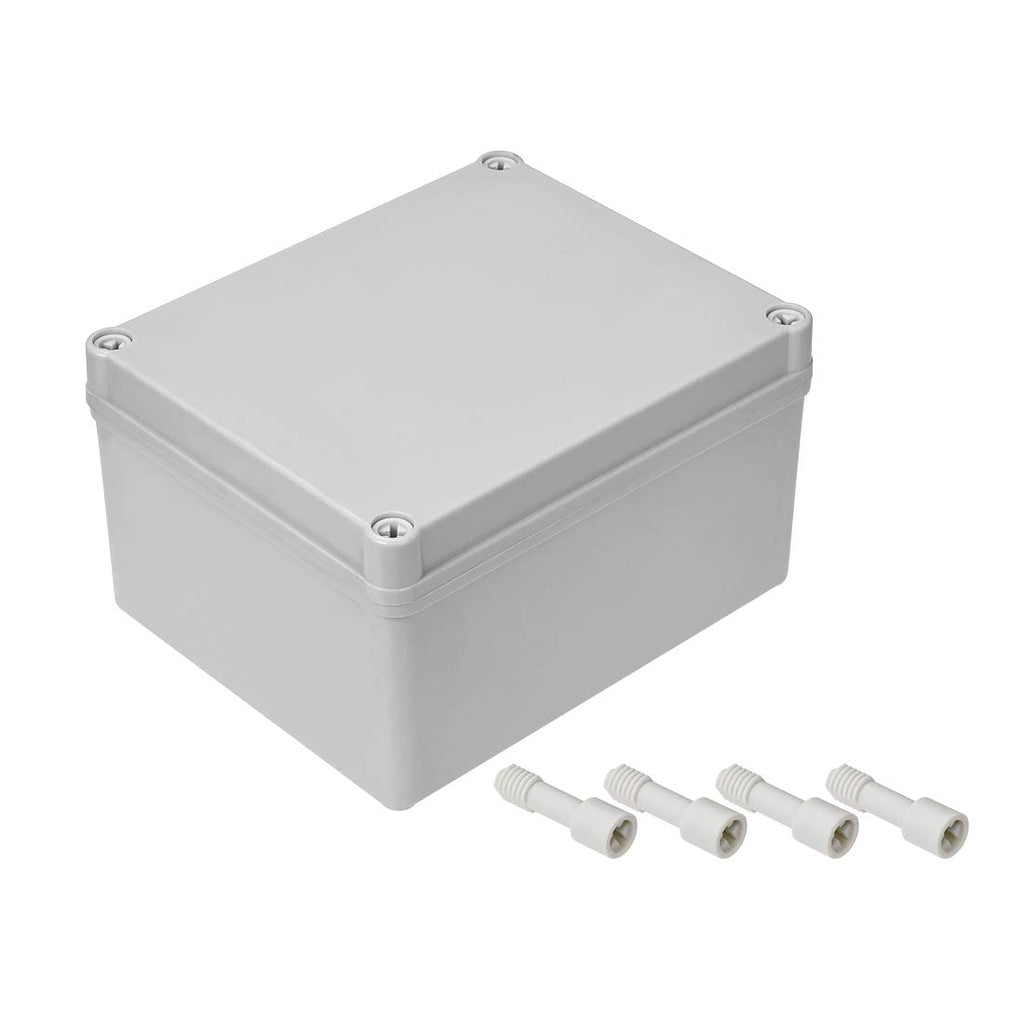  [AUSTRALIA] - Awclub 6.8"x5.6"x3.8"(170mmx140mmx95mm) Dustproof IP67 Junction Box DIY Case Enclosure Gray 6.8"x5.6"x3.8"