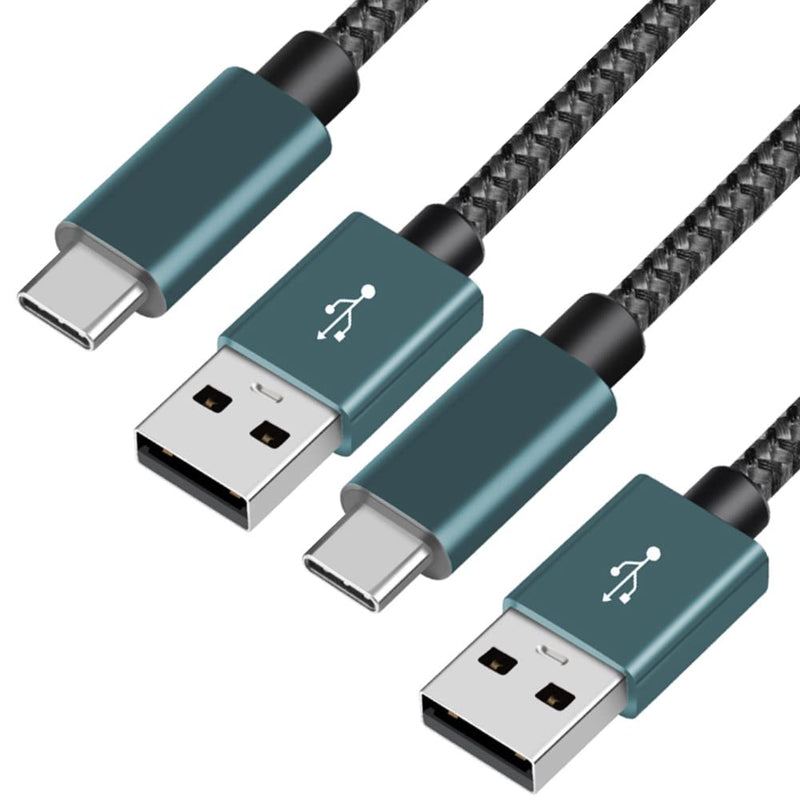  [AUSTRALIA] - USB C Charging Cable, 2-Pack, UV-CABLE 3.3 FT USB Type C Charger Premium Cotton Braided, USB A to Type C Charging Cable Fast Charge for iPhone 13 12 11 Mini Max,Samsung,i-Watch, Afor Laptops, etc 3FT