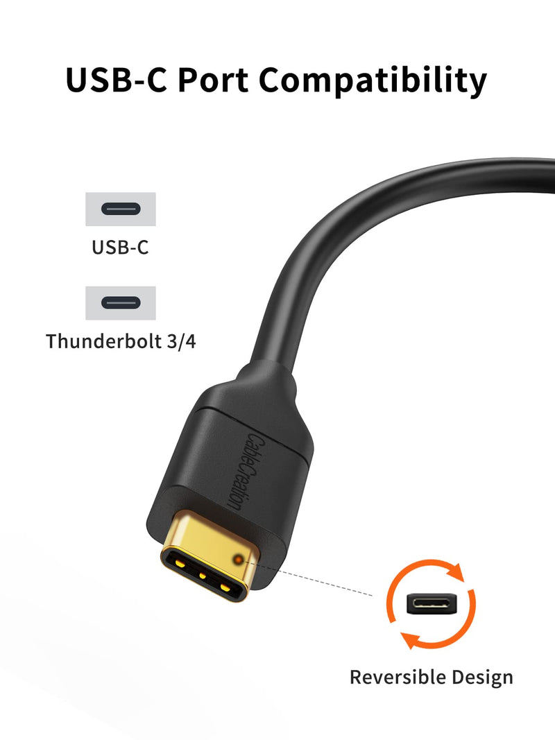  [AUSTRALIA] - CableCreation USB B to USB C Cable 4FT 10Gbps, USB 3.1/USB 3.0 USB C to USB B Cable, USB Type B to Type C Thunderbolt 3 Host MacBook Pro Air, External Hard Drive, Docking Station, Scanner, 1.2M, Black