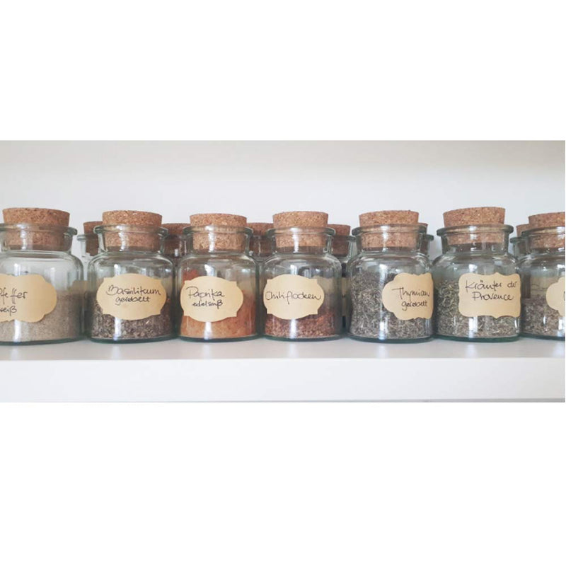  [AUSTRALIA] - 320pcs，Stickers Labels Fancy Kraft Paper,for Essential Oil Bottle, Spice Bottle, Glass, Cups, Containers, Canisters 10 Sheets of Labels, 320pcs