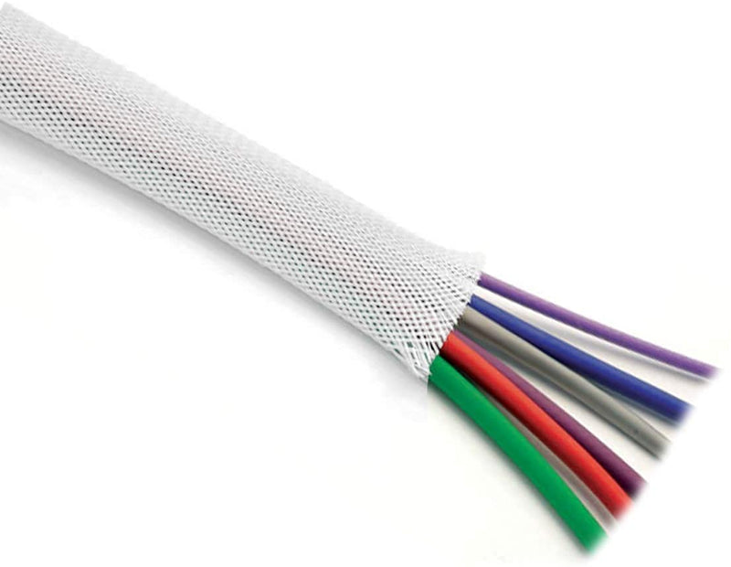  [AUSTRALIA] - Bettomshin 1Pcs Length 16.4Ft Expandable Braid Sleeving, Width 3mm Protector Wire Flexible Cable Mesh Sleeve for Television Audio Computer Purple