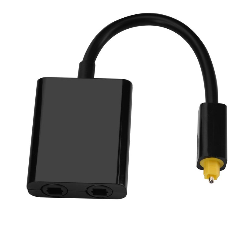 Zerone Dual Port Toslink Digital Optical Audio Splitter Adapter Audio Cable Fiber Optic Audio Cable 1 in 2 Out(Black) Product Name Black - LeoForward Australia