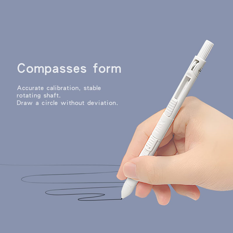  [AUSTRALIA] - Xhwykzz Geometry Compass Pencil, Mechanical Pencil Medium Point (0.7mm) with Extra Lead, Students Woodworking writing supplies Drafting Drawing Tool compass for geometry Math
